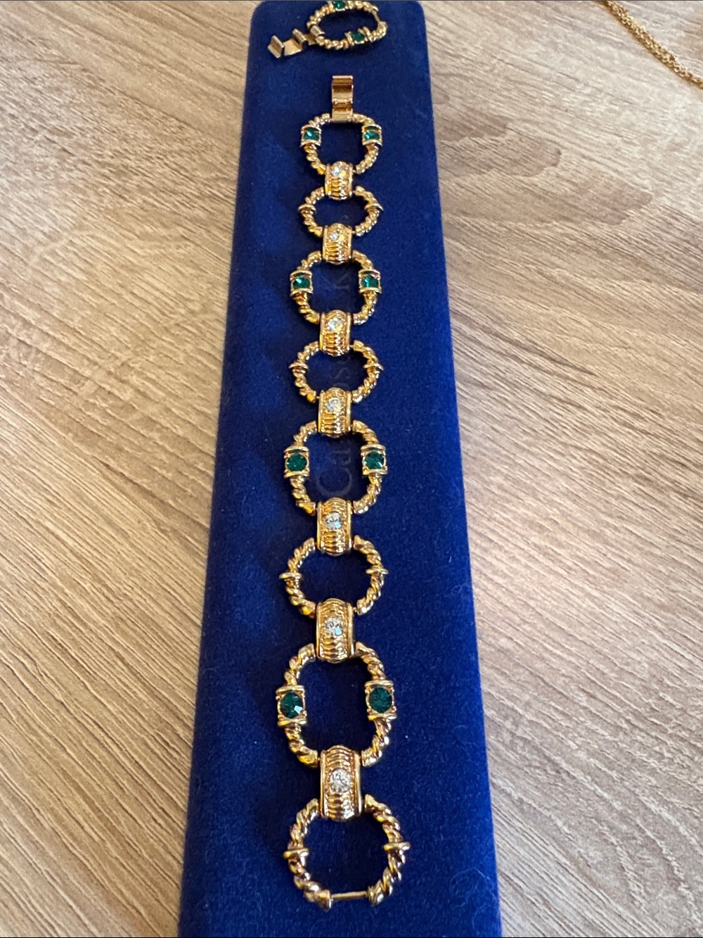 Camrose and cross Jacqueline Kennedy bracelet, gold tone